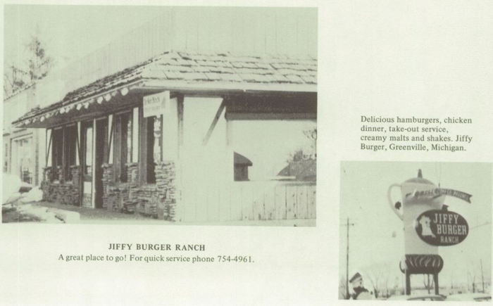 Burger Ranch - Jiffy Burger Ranch From 1972 Greenville Yearbook - Unrelated (newer photo)